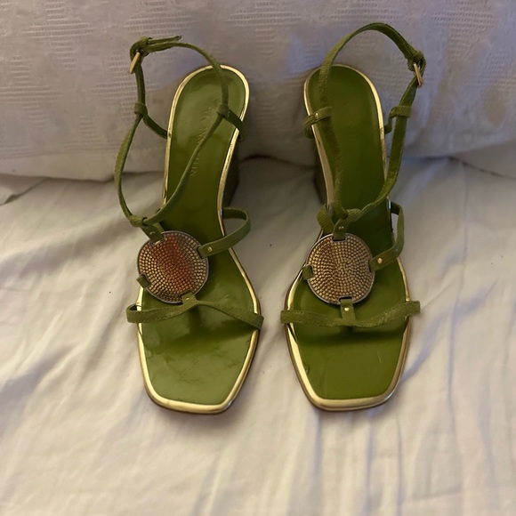 Anne Klein Sling back summer wedge heel. - Picture 4 of 4